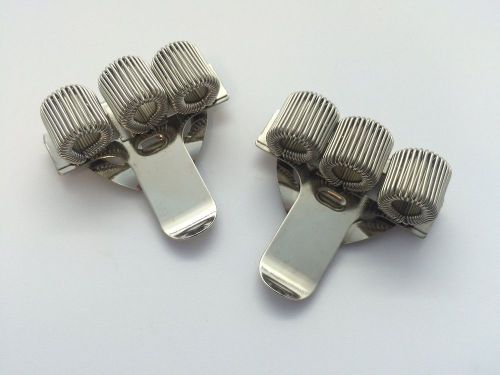 Triple Hole Metal Pen Holder With Pocket Clip - Doctors, Nurse, Uniform etc