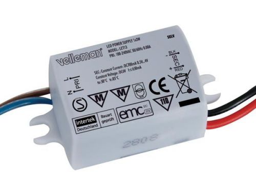 Velleman LET13 LED DRIVER FOR 1 LED 3W - 700mA CURRENT SOURCE