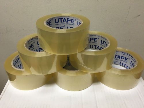 6 Rolls Clear Box Carton Sealing Packing Tape 2&#034;x330&#039; 1.8mil UTAPE Brand tape