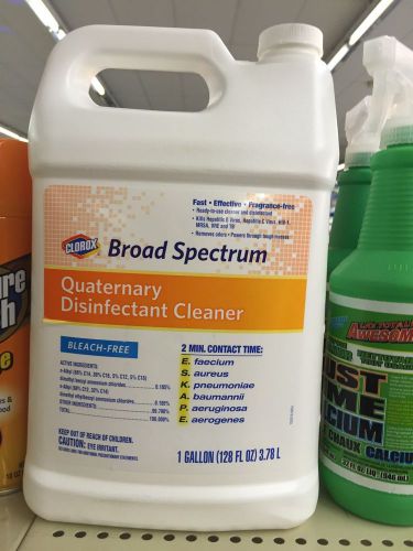 Clorox broad spectrum quaternary disinfectant cleaner bleach free 128 oz for sale