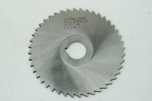 National Twist Drill Straight Tooth Plain Milling Cutter 5 x 5/32 x 1 HS USA