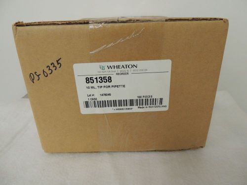 Case of Wheaton 851358 10 ml Tip for Pipette, Qty 100