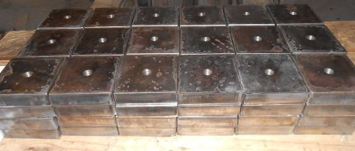 custom plasma cut cnc machined 4x4 square steel pad threaded any size available