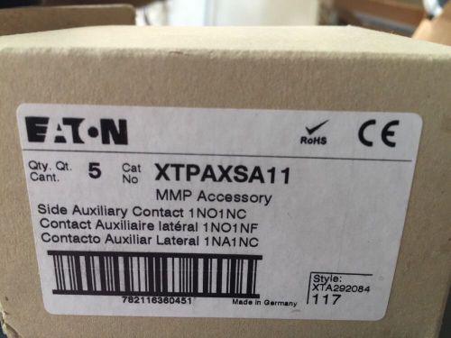 EATON / CUTLER HAMMER XTPAXSA11 AUXILLARY CONTACT WITH 1EA N/O-1EA N/C NIB