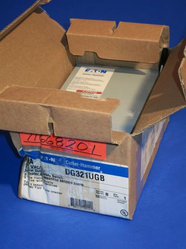 30 Amp 3 Phase Non-Fused Disconnect Switch - Eaton Cutler Hammer DG321UGB - NEW