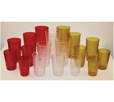 Winco PTP-24A, 24-Ounce Amber Pebbled Tumblers, 12-Piece Pack