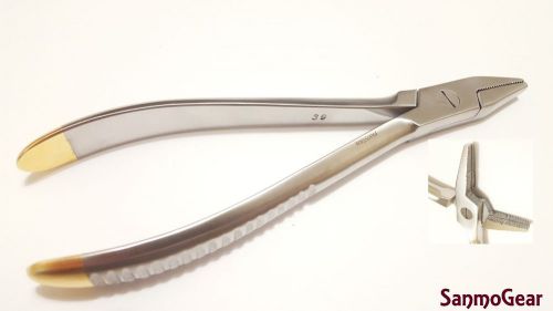 Flat Nose Plier with Longitudinal And Transversal Grooves 170mm Orthopedic Gold