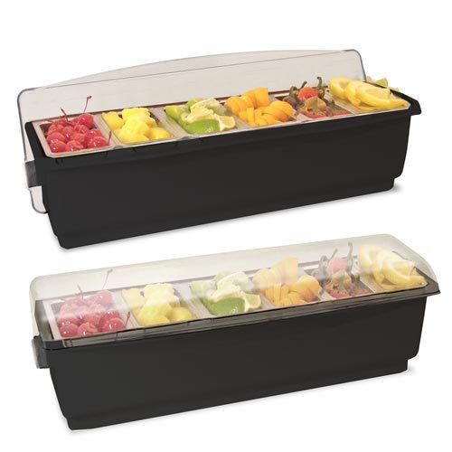 Co-rect CD0100, Black Tray with Four 1 Quart and One 2-Quart Inserts Roll Top Co