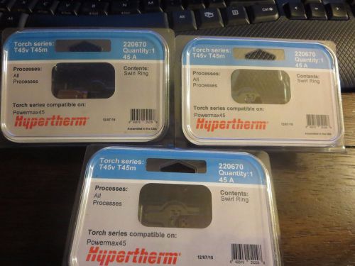New Hypertherm 220670 Swirl Rings for a PowerMax 45 Plasma Cutter pack of 1