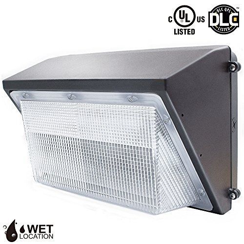 Leonlite led 45w wall pack light, ul listed and dlc qualified outdoor light for sale