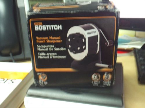 (used) stanley bostitch vacuum suction manual pencil sharpener, black for sale