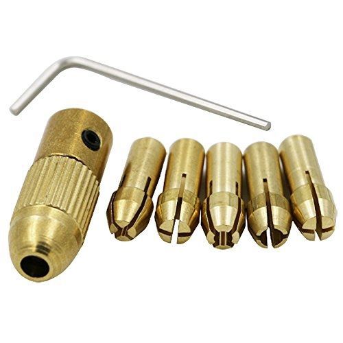 Happy E-life Mini Brass Drill Chuck Drill Collet Set 0.5-3.0mm fit for Micro