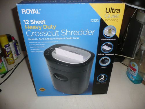 Royal 1212x 12-sheet heavy duty crosscut shredder – shreds paper, credit cards, for sale