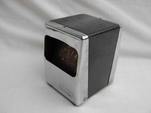 Vtg ERVING Chrome Restaurant Soda Fountain Advertising Napkin Holder Dispenser