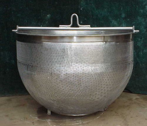 Stainless Kettle Basket Insert Strainer Perforated 135 Gallons Bottom Dump
