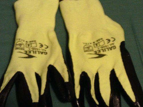 Galilee nitrile coated work gloves 3 pair 3 dif colors for sale