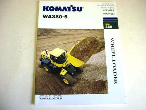 Komatsu WA380-5 Wheel Loader Color Brochure