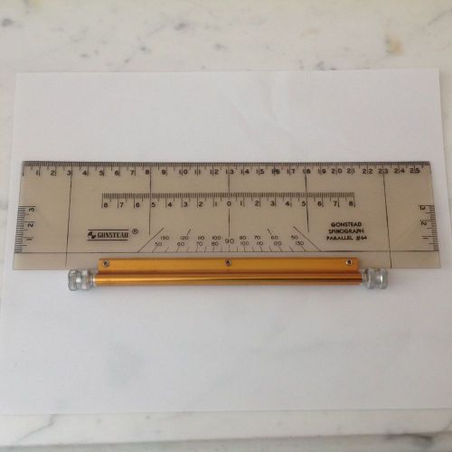 Gonstead Spinograph Parallel Ruler #64 Steel Roller X-Ray Chiropractic