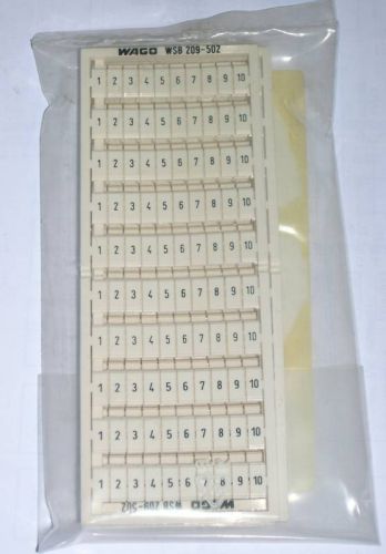 WAGO, TERMINAL BLOCK MARKERS, 1-10, 209-502, PACK OF 5