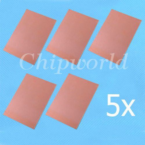 5pcs One-Side Copper Clad 50x70x1.5mm Single PCB Board Glass Fiber 5*7cm