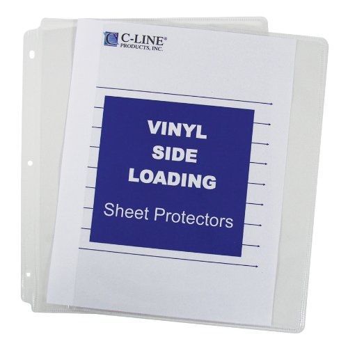 C-Line Side Loading Heavyweight Vinyl Sheet Protectors, Clear, 8.5 x 11 Inches,