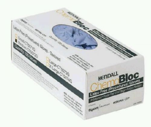 Covidien CT5072G ChemoBloc PF Nitrile Chemotherapy Gloves, Medium, 100/BX