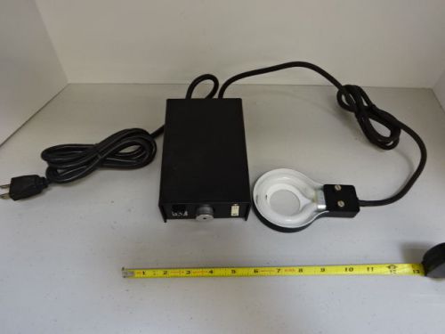 MICROSCOPE PART LAMP + POWER SUPPLY GOOD TESTED OK OPTICS AS IS #TC-3