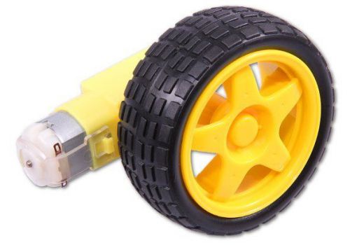 Smart Car Robot Plastic Tire Wheel with DC 3-6V Gear Motor for Robot 65*27MM