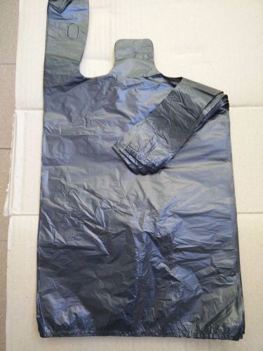 1/6 black plastic t-shirt bag 12x6x21 new 1000 pc large black bags for sale