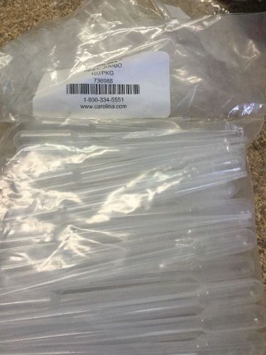 200pcs 0.1 ML Carolina Biological Disposable Droppers Pasteur Pipettes Plastic