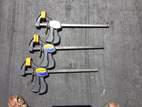 3 - heavy duty quick - grip bar clamps, opens to 12&#034; for sale
