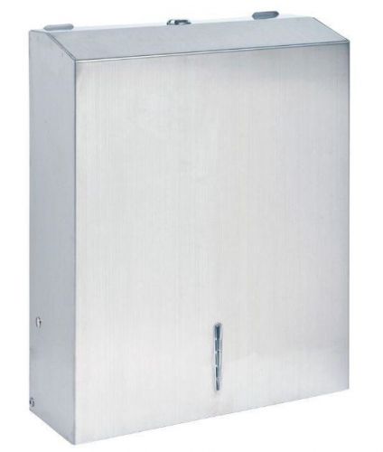 Wall mount metal cabinet paper towel dispenser stainless steel, c multi fold new for sale