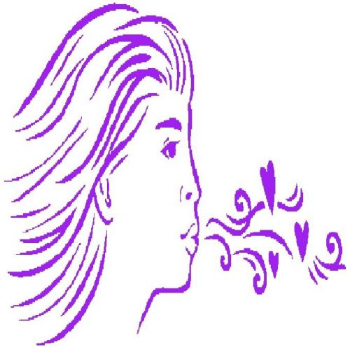 30 Custom Purple Blowing Kisses Personalized Address Labels