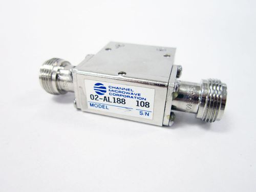 CHANNEL MICROWAVE CORPORATION 02-AL188 COAXIAL SERIES ISOLATOR