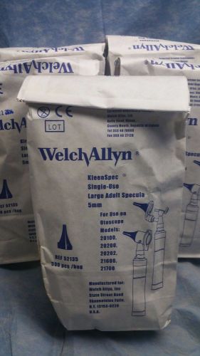 Welch Allyn KleenSpec Large Adult Specula 5mm Lot of 2500 New 52135