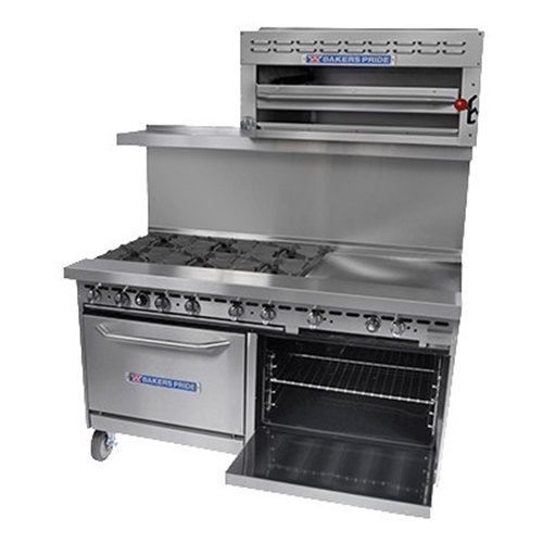 Baker&#039;s pride 60-bp-8b-g12-s26 restaurant series range gas 60&#034; 12&#034; griddle for sale