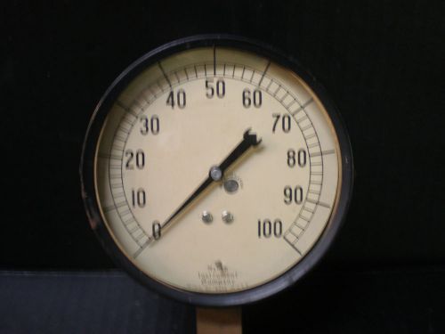 Vintage marsh compound pressure gauge 5 inches retro decco steampunk garage tool for sale
