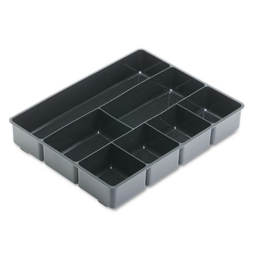 Rubbermaid extra deep desk drawer director tray, plastic, black for sale