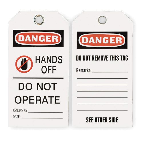 2rmv8 danger tag, 5-3/4 x 3 in, iso 9001, pk25 new for sale