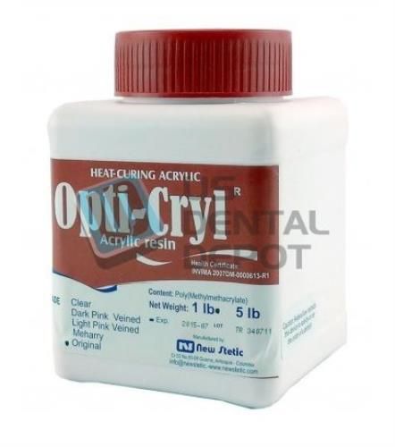 Denture acrylic heat cure clear color- 1 lb powder only # 105107 for sale