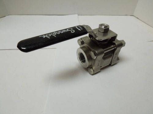 Swagelok ss-65tf12  3/4&#034; 3pc ball valve npt connection 2200 psi 316ss  &lt;720nw for sale