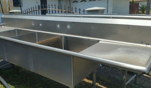 (2) 3 compartment stainless steel sink. Commercial. Asking for $250.00 Ea. OBO.