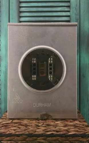 Used Durham Electrical Meter Box 3R 200 Amp 600V 1 Phase 3 Wire