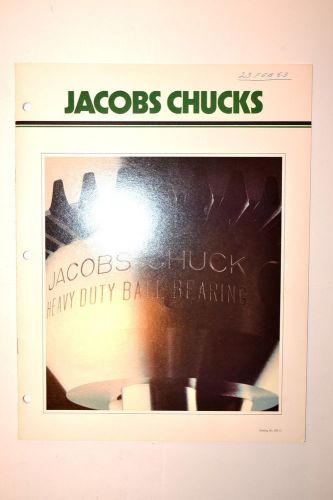 Jacobs &amp; albrecht keyless drill chucks catalog 200d 1980 rr696 super chuck for sale