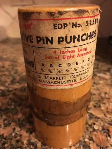 STARRETT EDP NO 52586 DRIVE PIN PUNCHES MECHANICS MACHINIST TOOLS