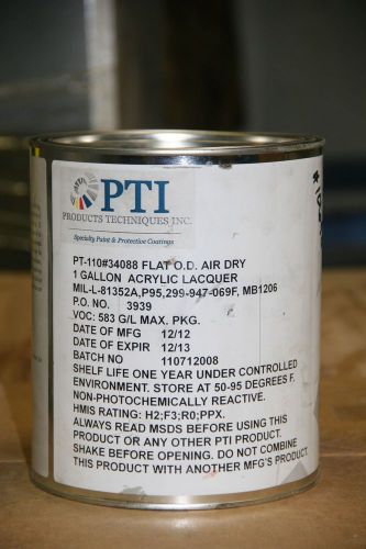 PTI Air Dry Acrylic Lacquer Coating PT-110 (Flat Olive Drab 34088) 1 Gal