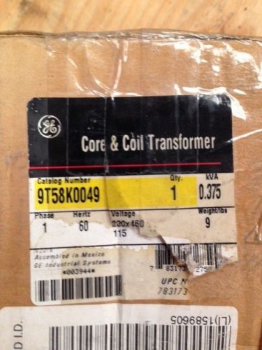 GE Core and Coil Transformer 9T58K0049
