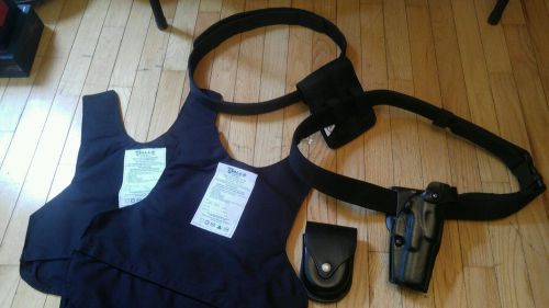 Police belt and vest with numerous accessories