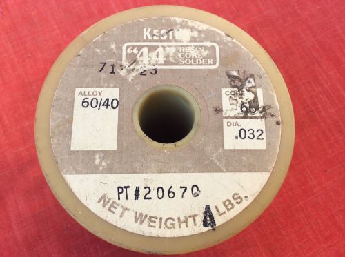 Vintage Kester Solder Roll 44 Resin Alloy-60/40 Core- 66  .032 Diameter 4LB