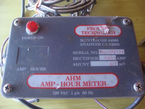 PROCESS TECNOLOGY OH 44060 AHM AMP HOUR METER RECTIFIER 4000 AMP